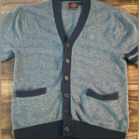 Blue Cardigan Sweater - Picture 3 of 6